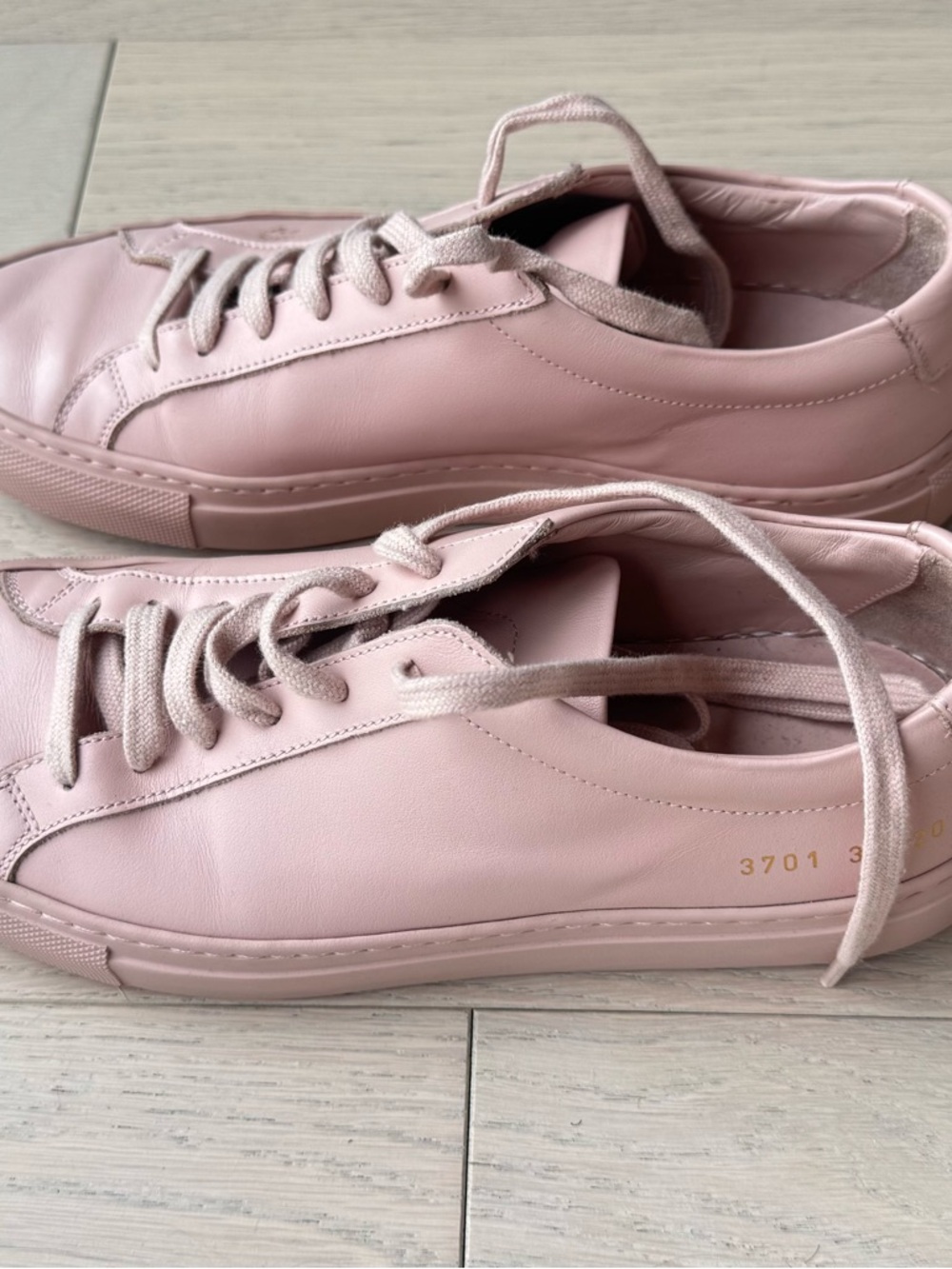 Common Projects Women's Leather Sneakers in Pale Pink